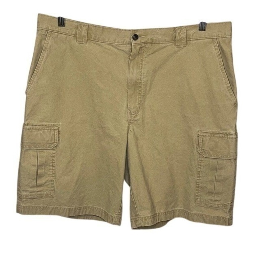 LL Bean Mens Cargo Shorts Khaki Classic Fit Cotton Outdoor Size 38 Utility 11"